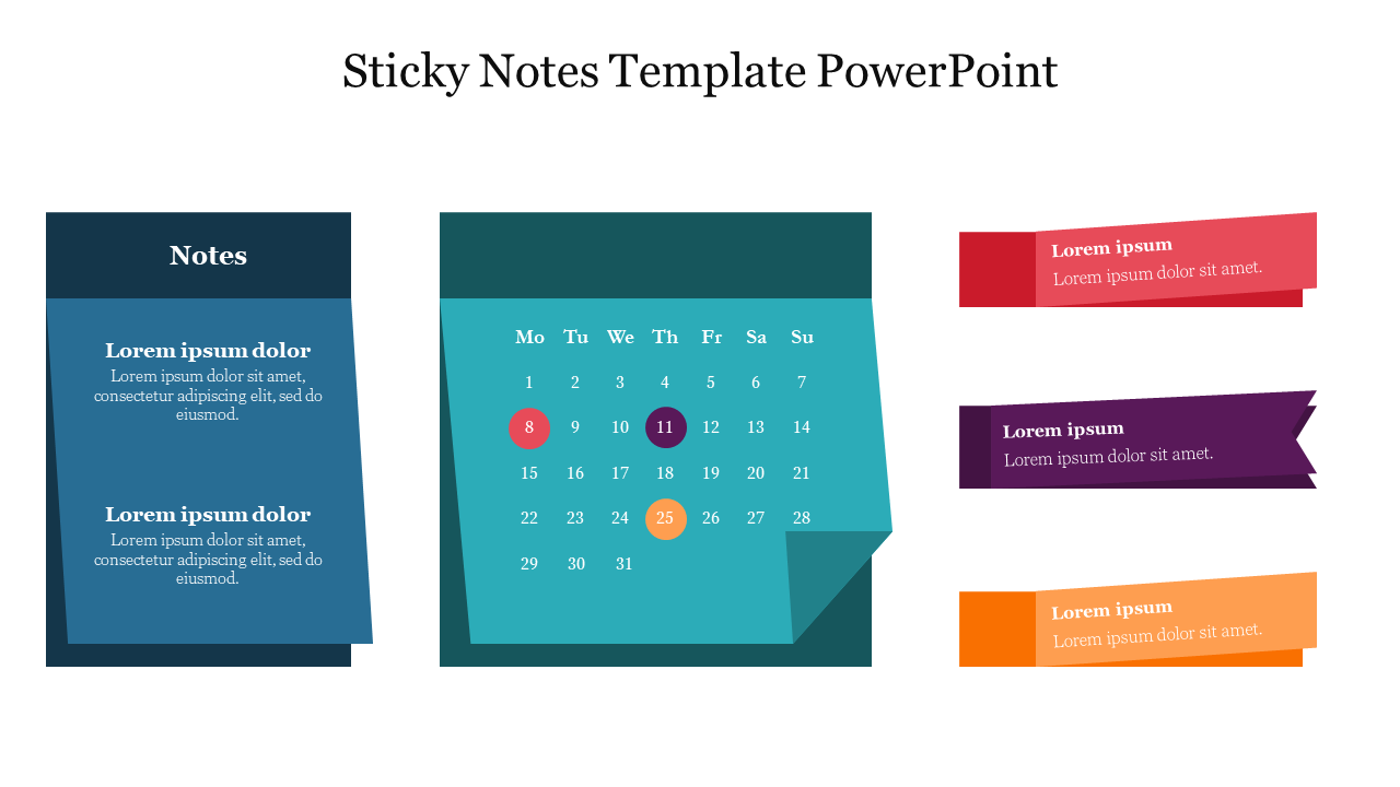 Detail Sticky Notes Template Powerpoint Nomer 56