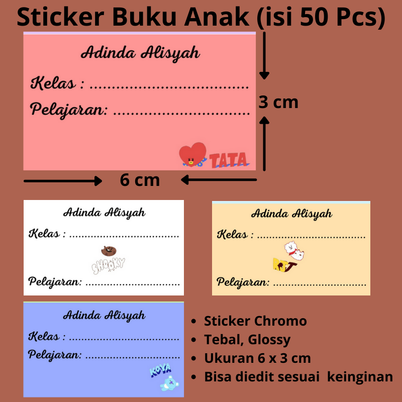 Detail Stiker Buku Pelajaran Nomer 32