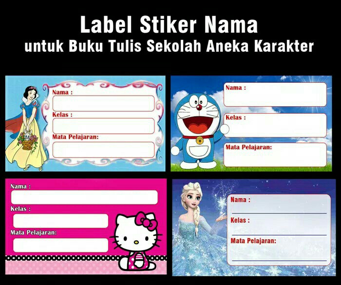 Detail Stiker Buku Tulis Nomer 3