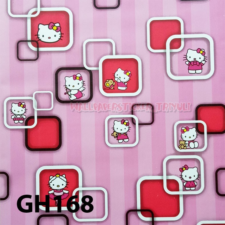 Detail Stiker Dinding Hello Kitty 3d Nomer 9