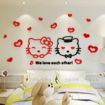 Detail Stiker Dinding Hello Kitty 3d Nomer 23