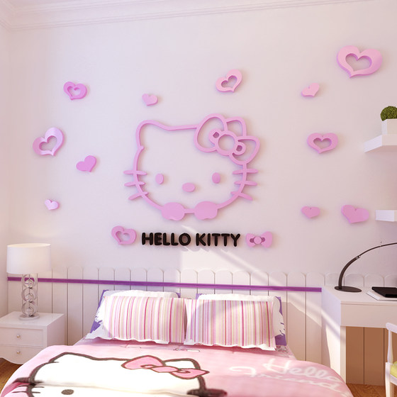 Detail Stiker Dinding Hello Kitty 3d Nomer 49