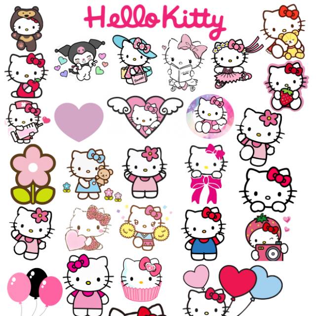 Detail Stiker Hello Kitty Nomer 23