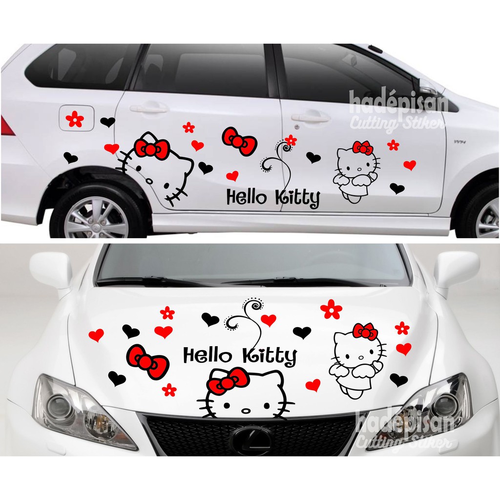 Stiker Hello Kitty Untuk Mobil - KibrisPDR