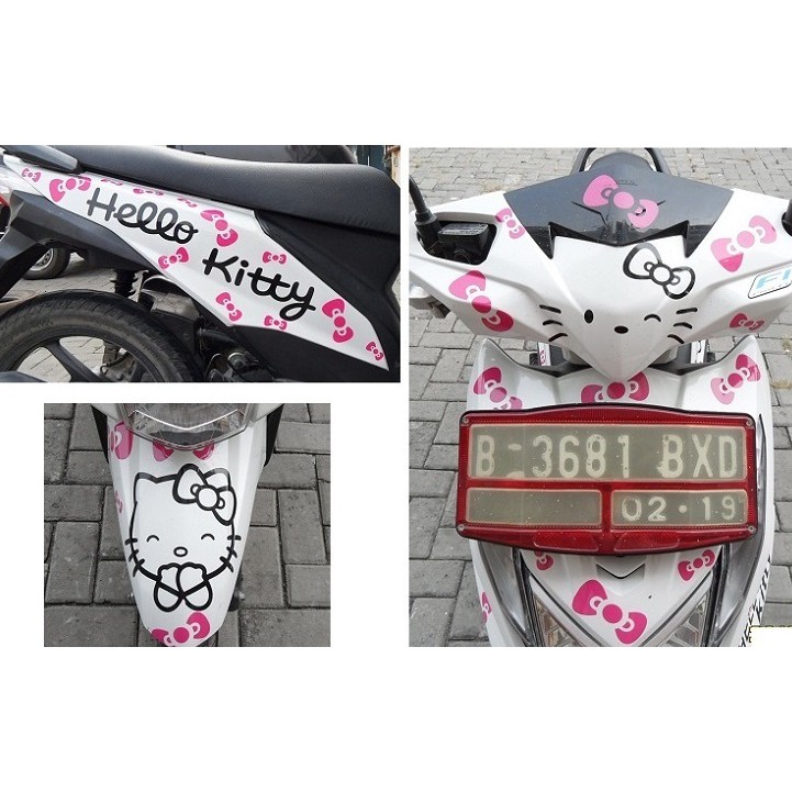 Stiker Hello Kitty Untuk Motor - KibrisPDR