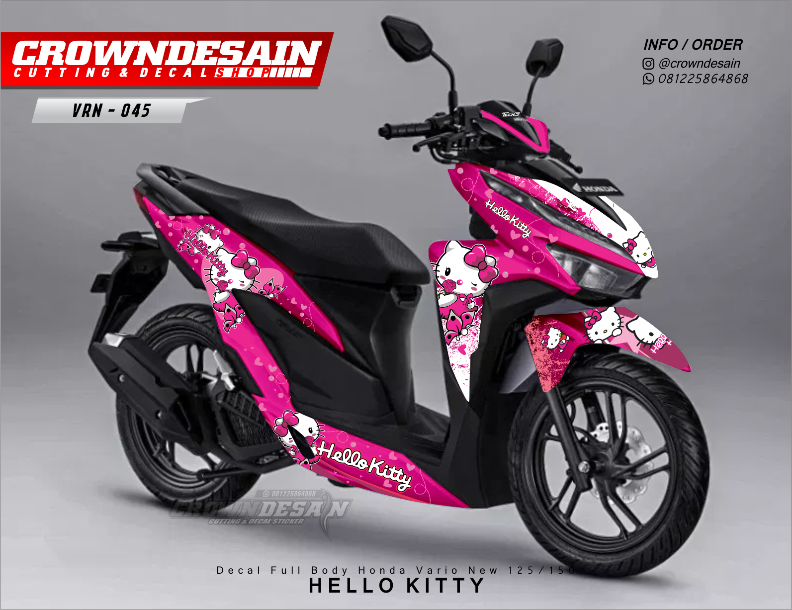 Detail Stiker Hello Kitty Untuk Motor Nomer 12