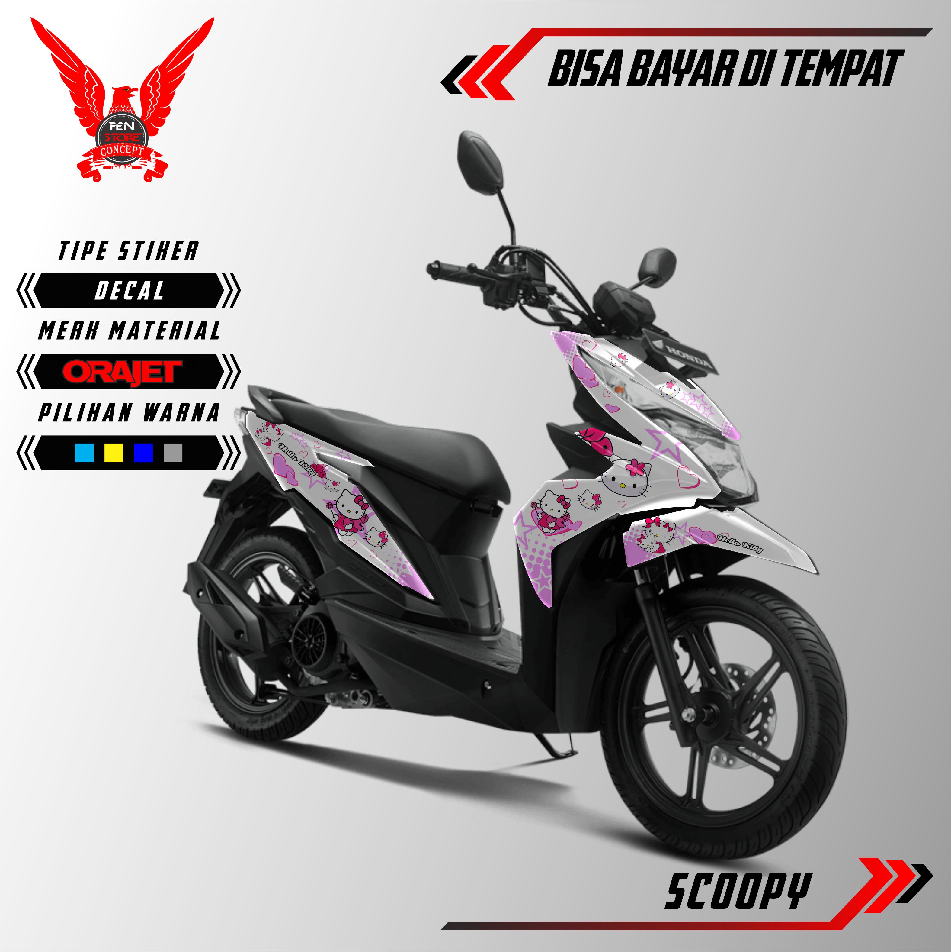 Detail Stiker Hello Kitty Untuk Motor Nomer 15