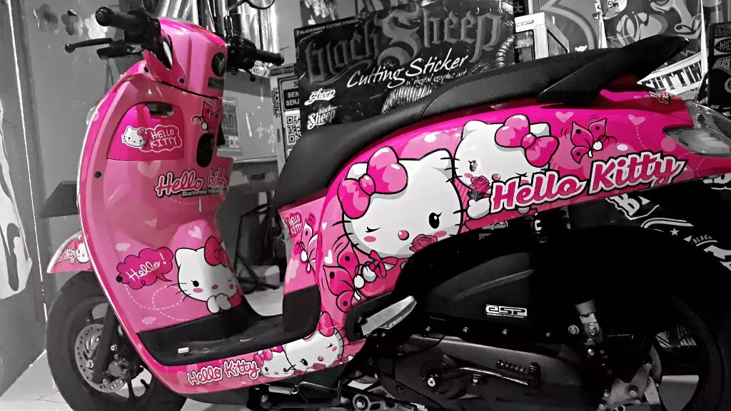 Detail Stiker Hello Kitty Untuk Motor Nomer 19