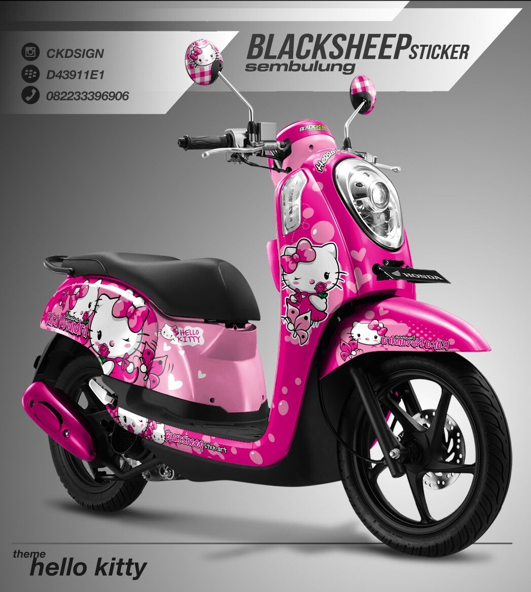 Detail Stiker Hello Kitty Untuk Motor Nomer 8