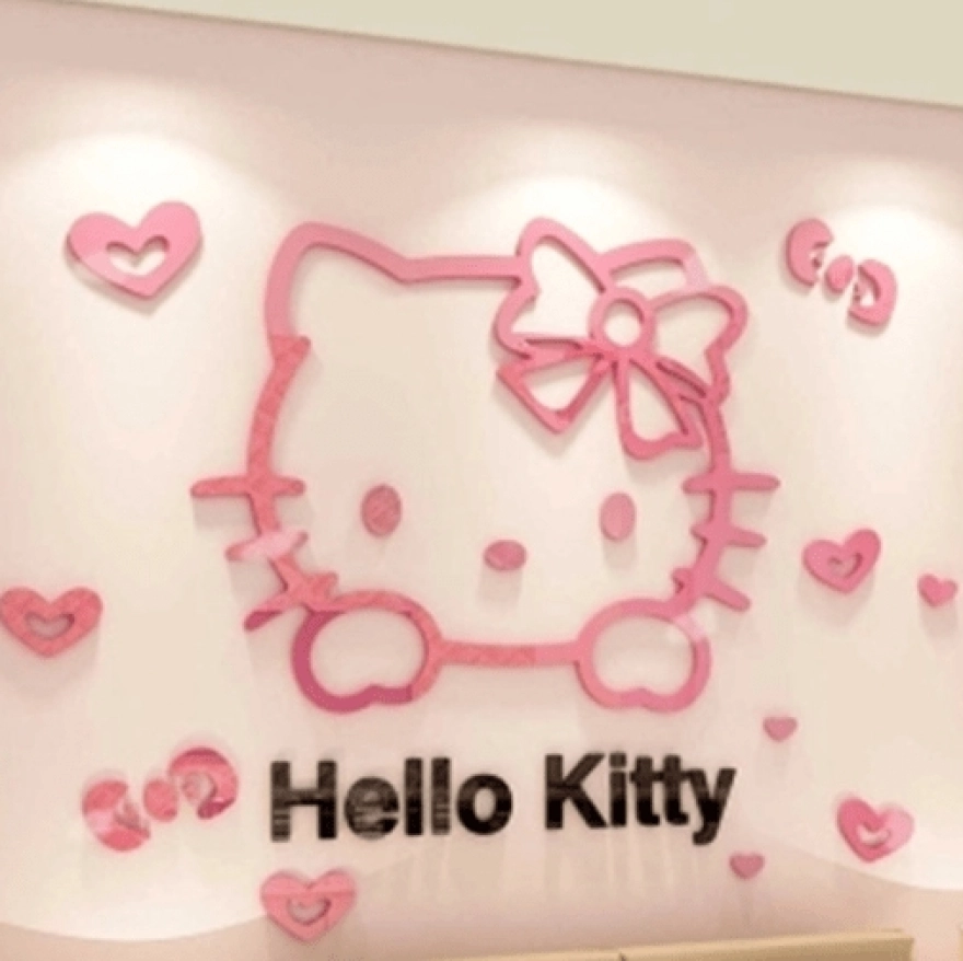 Detail Stiker Kamar Hello Kitty Nomer 23