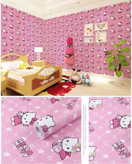 Detail Stiker Kamar Hello Kitty Nomer 32