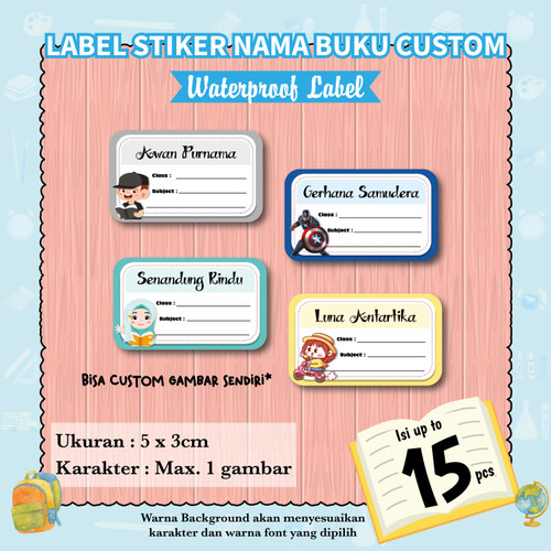 Detail Stiker Nama Buku Nomer 12