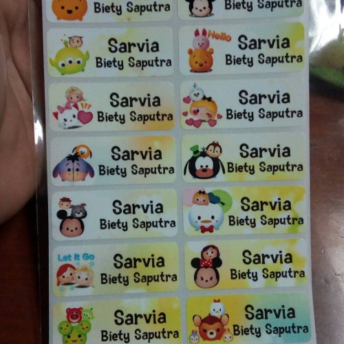 Detail Stiker Nama Buku Nomer 38