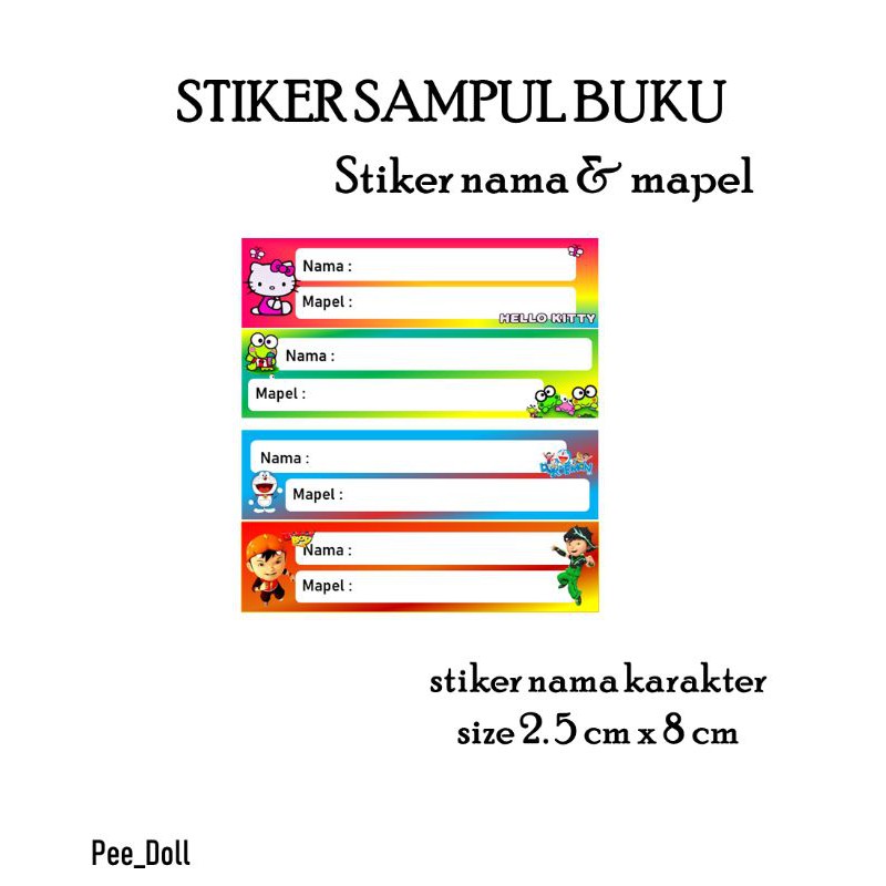 Detail Stiker Nama Buku Nomer 51