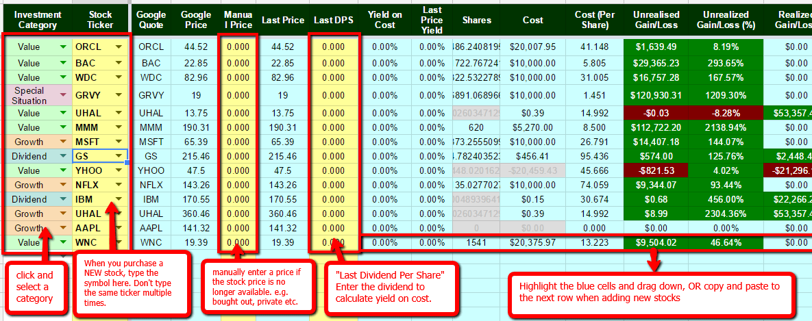 Detail Stock Analysis Excel Template Free Nomer 34