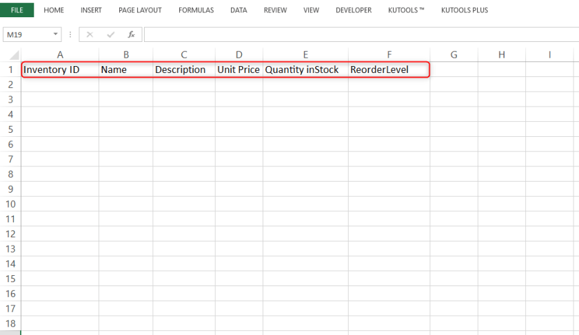 Detail Stock List Template Nomer 36