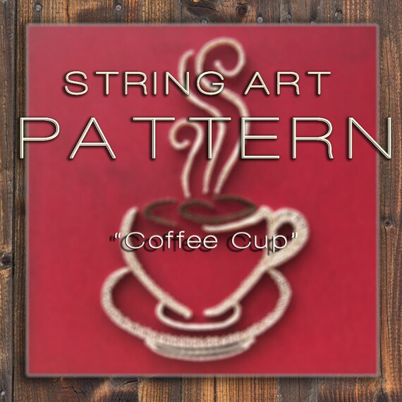 Detail String Art Coffee Cup Template Nomer 30