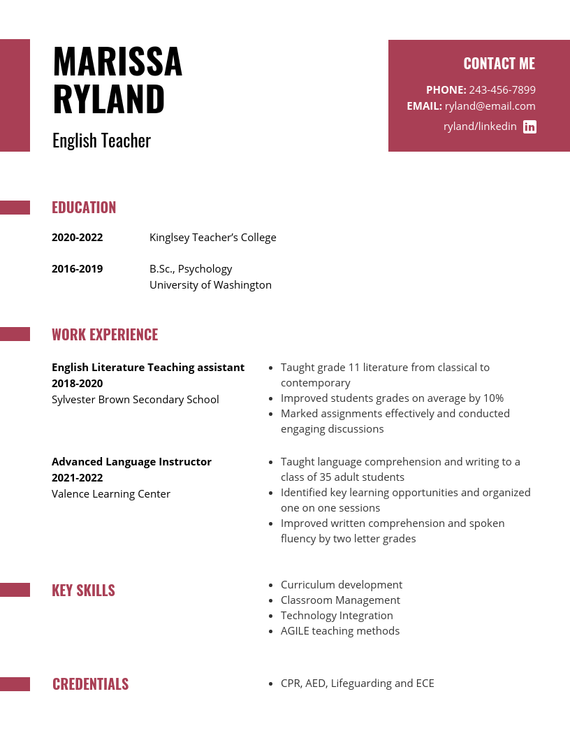 Detail Student Cv Template Koleksi Nomer 8