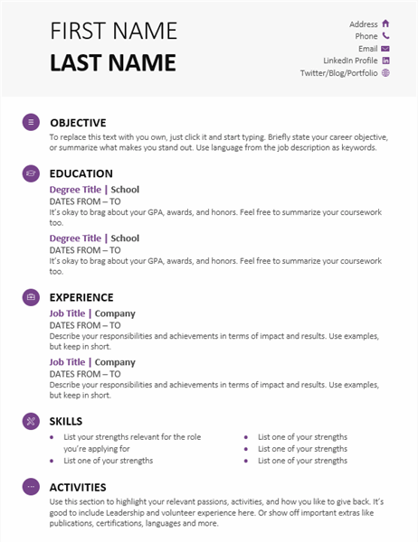 Student Cv Template Free Download - KibrisPDR