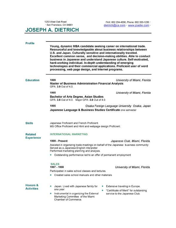 Detail Student Cv Template Free Download Nomer 21
