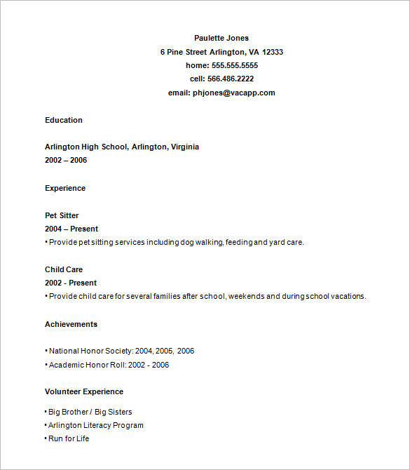 Detail Student Cv Template Free Download Nomer 26