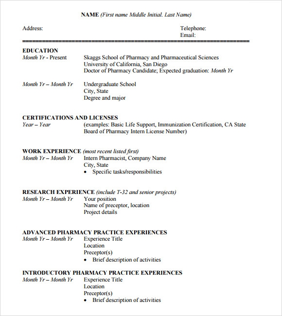 Detail Student Cv Template Free Download Nomer 33