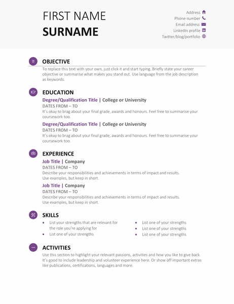 Detail Student Cv Template Free Download Nomer 10