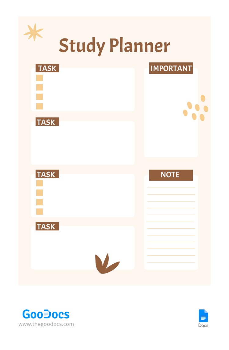 Detail Study Plan Template Nomer 14