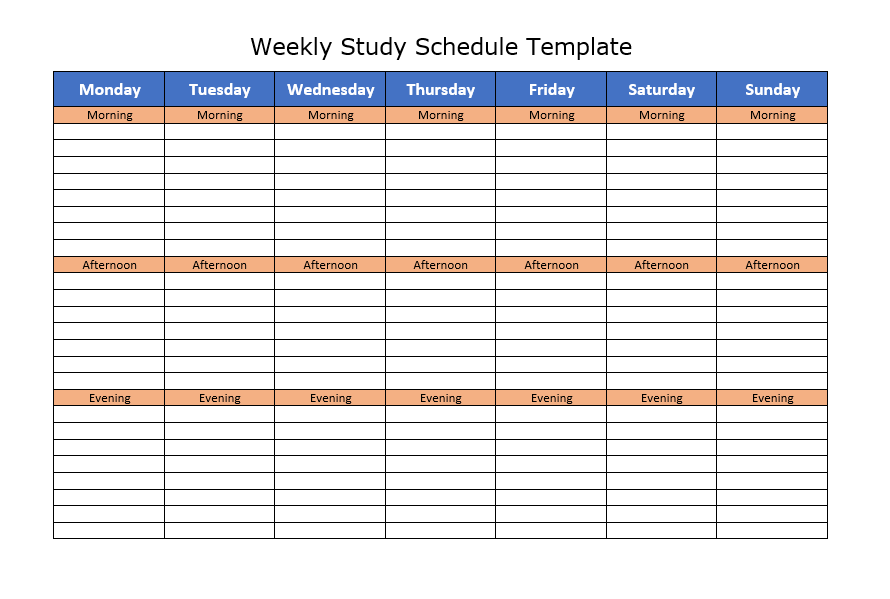 Detail Study Plan Template Nomer 3