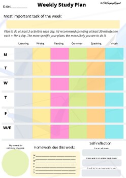 Detail Study Plan Template Nomer 26