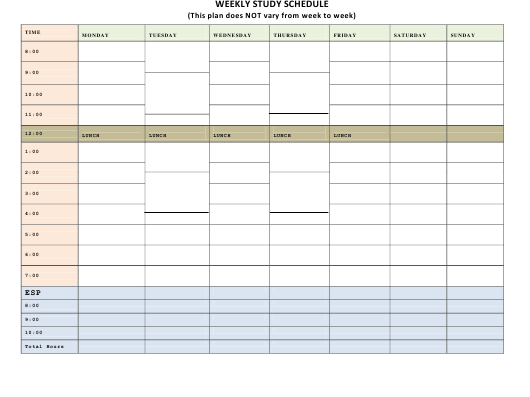 Detail Study Plan Template Nomer 52
