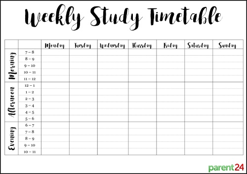 Detail Study Plan Template Nomer 10