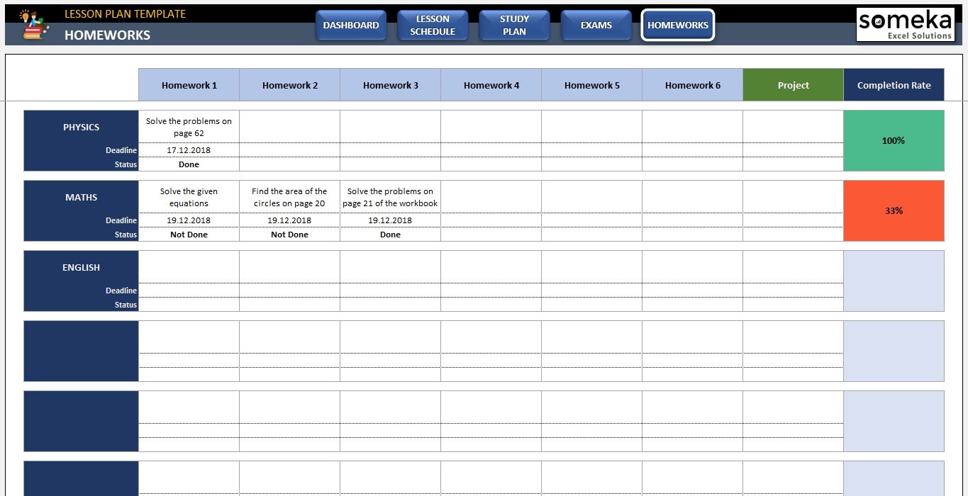 Detail Study Schedule Template Nomer 30