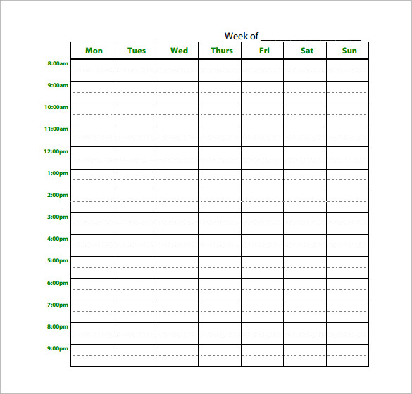 Detail Study Schedule Template Nomer 51