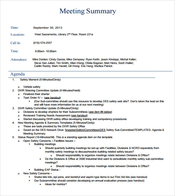 Detail Summary Format Template Nomer 35