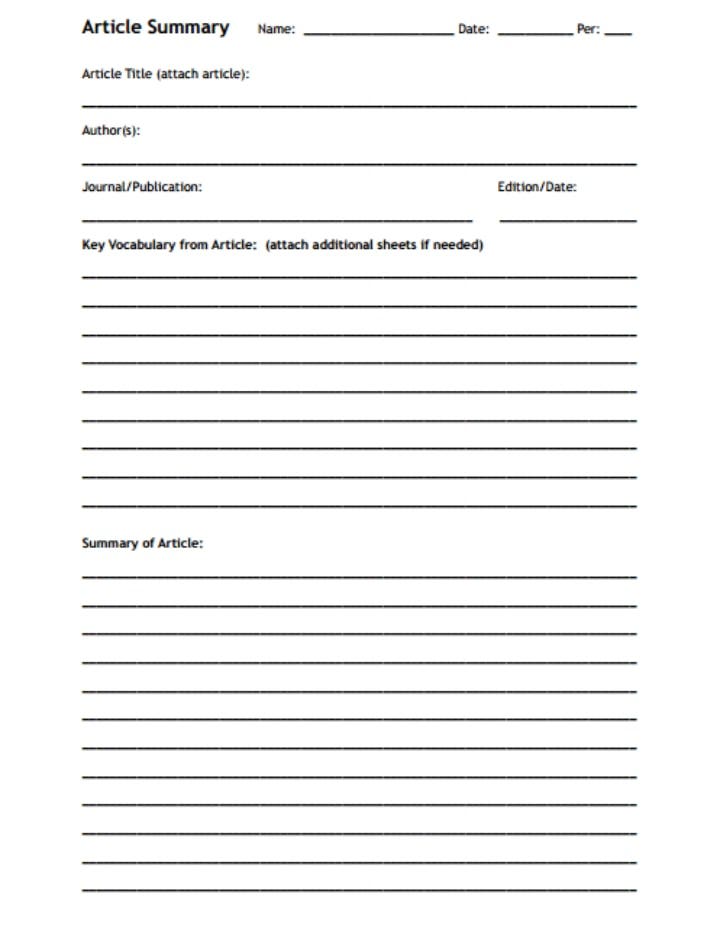 Detail Summary Format Template Nomer 8