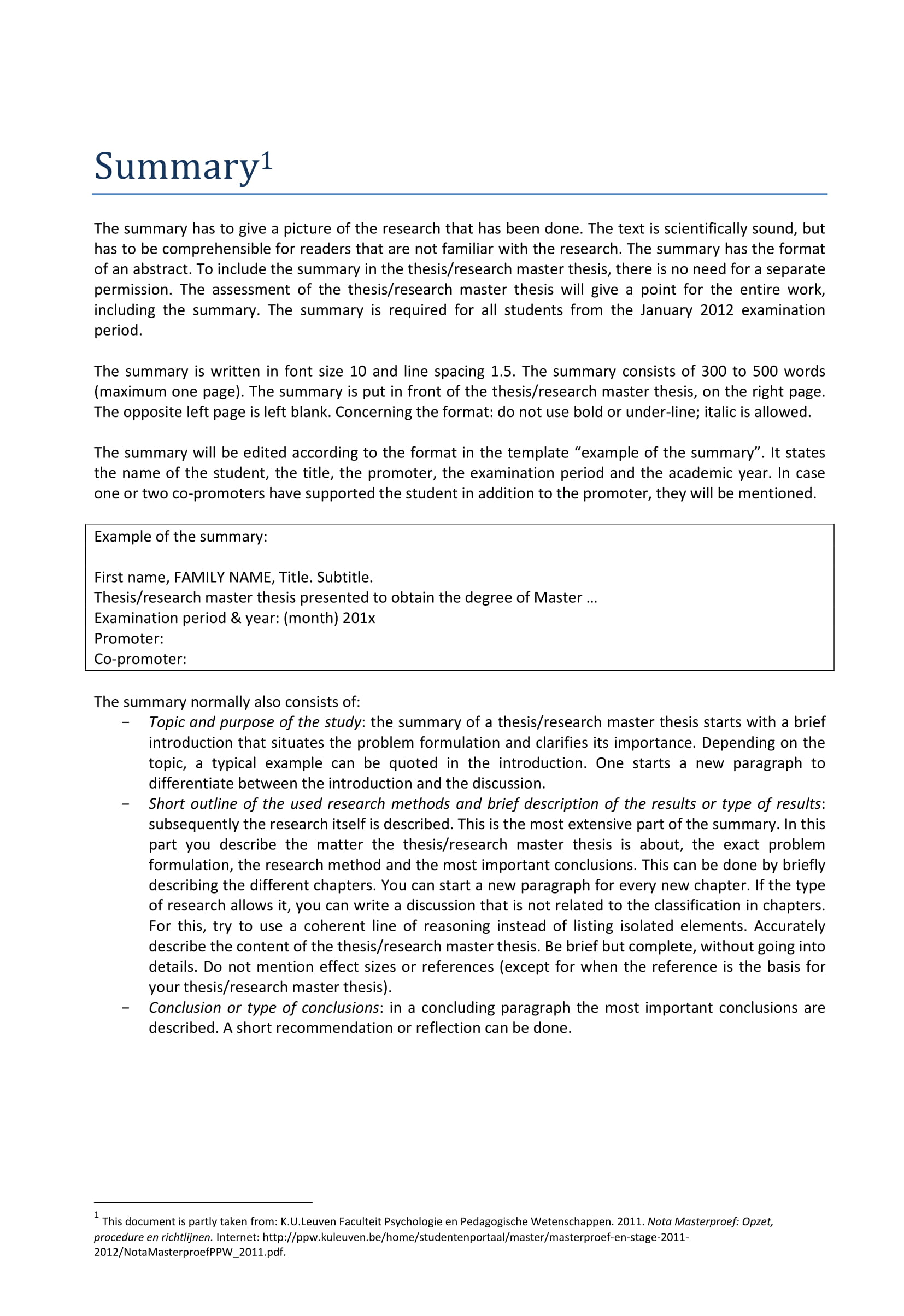 Detail Summary Format Template Nomer 10