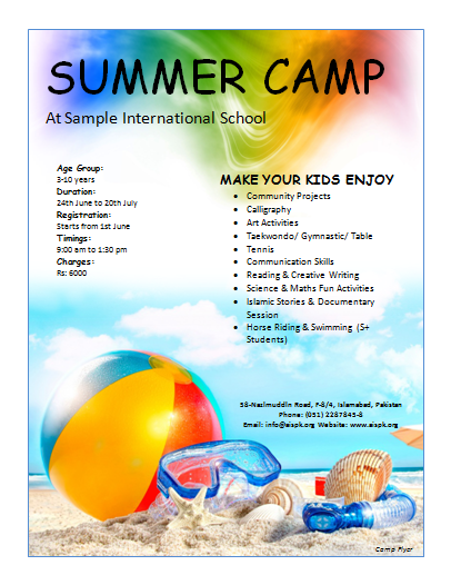 Detail Summer Camp Template Nomer 7