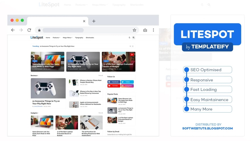 Detail Super Fast Blogger Template Nomer 23