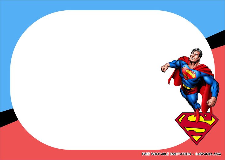 Superman Birthday Card Template - KibrisPDR