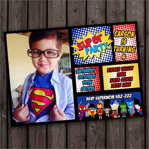 Detail Superman Birthday Card Template Nomer 22