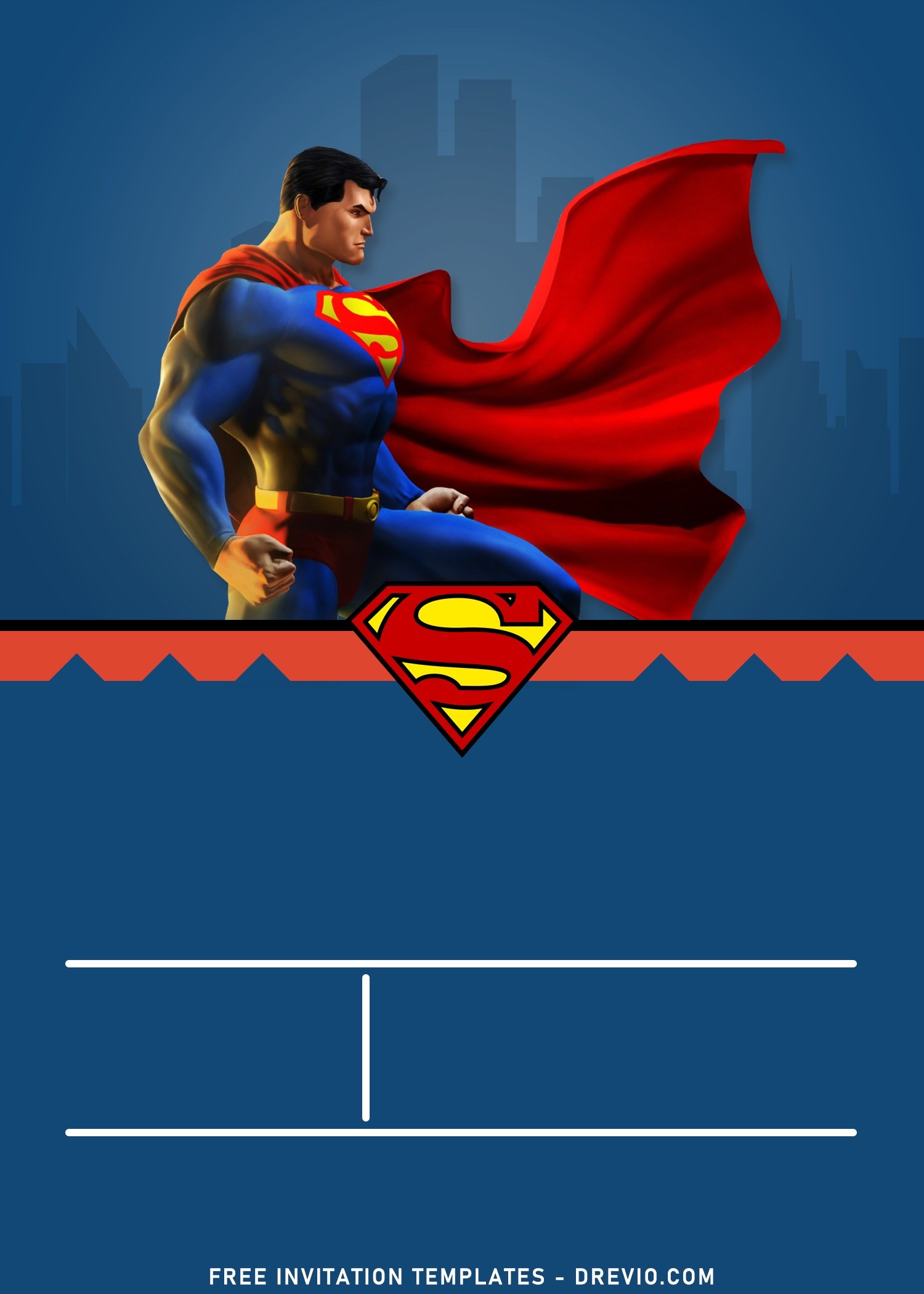 Detail Superman Birthday Card Template Nomer 29