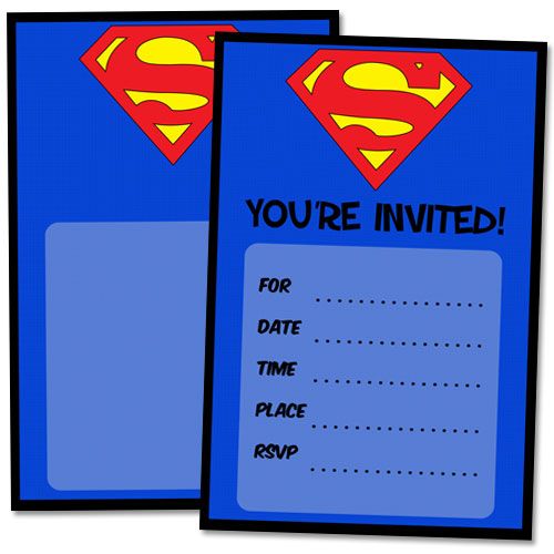 Detail Superman Birthday Card Template Nomer 8