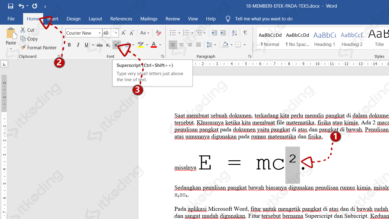 Detail Superscript Digunakan Untuk Nomer 43