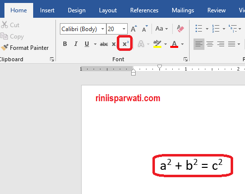 Detail Superscript Digunakan Untuk Nomer 9