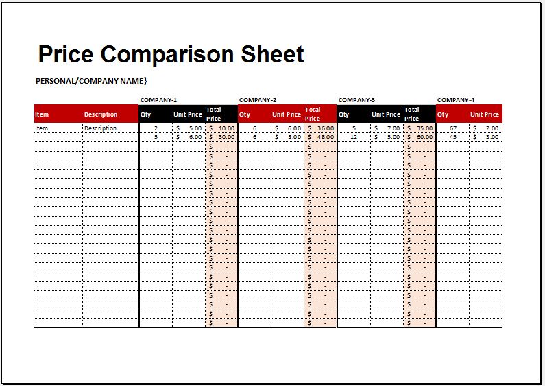 Detail Supplier Price List Template Excel Nomer 20
