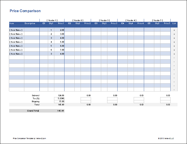 Detail Supplier Price List Template Excel Nomer 26