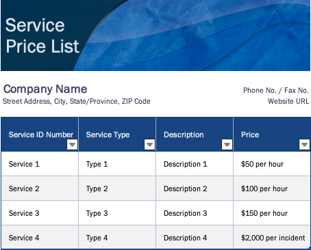 Detail Supplier Price List Template Excel Nomer 33