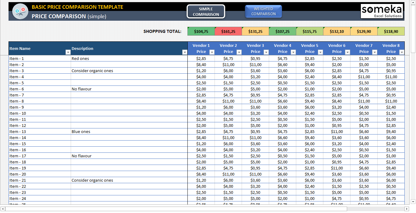 Detail Supplier Price List Template Excel Nomer 37