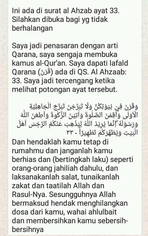 Detail Surat Al Ahzab Ayat 33 Dan Artinya Nomer 34